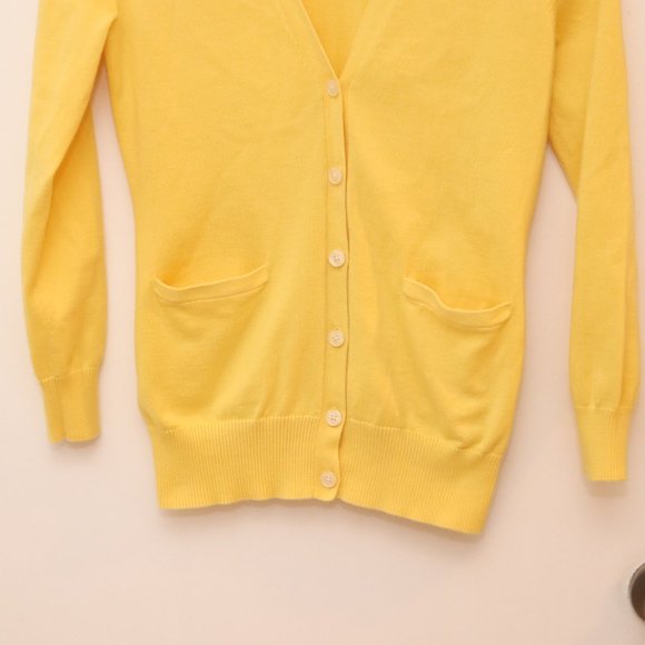 Ralph Lauren Yellow Cardigan Sweater sz. L (12-14) - Picture 6 of 11